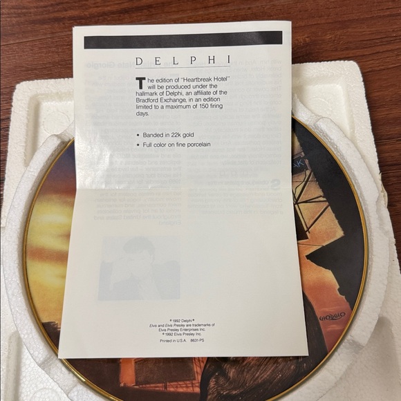 ELVIS PRESLEY
HEARTBREAK HOTEL
COLLECTOR PLATE NATE
GIORGIO 1ST ISSUE - Picture 8 of 14